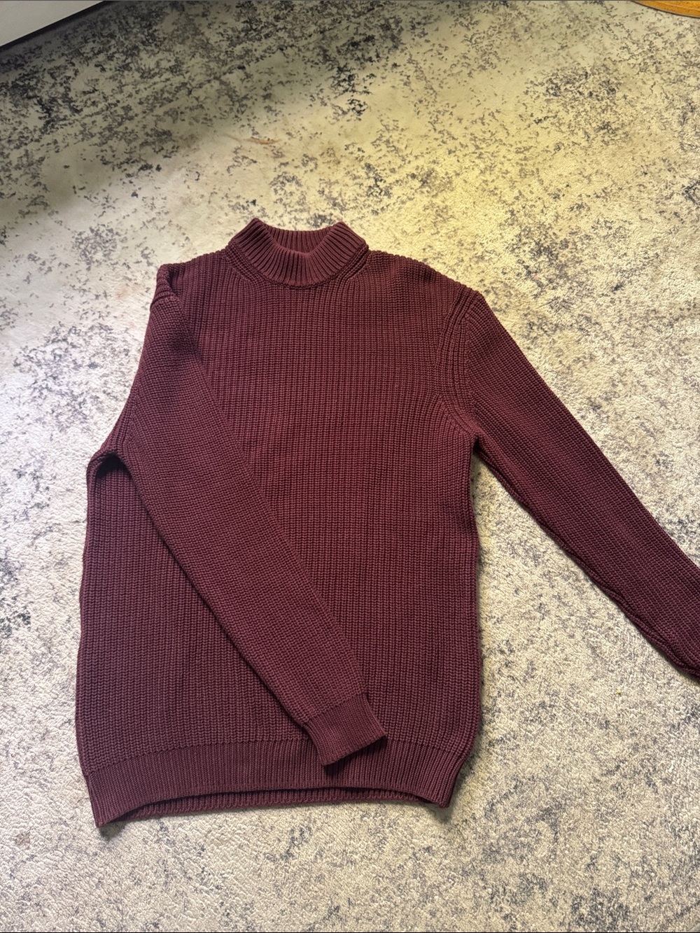 Zara Women’s Burgundy Knit Turtleneck Sweater